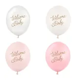 Ballonnen Welkom Baby Roze Mix Professional (50st)