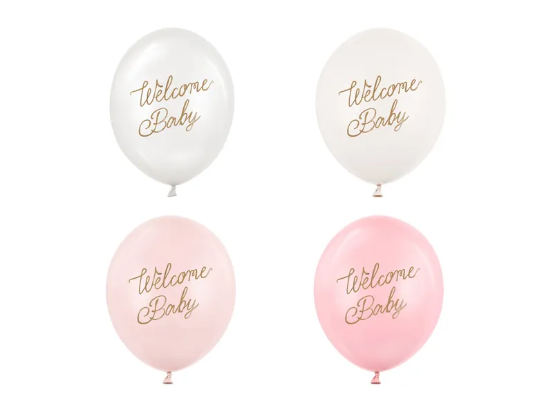 Ballonnen Welkom Baby Roze Mix Professional (50st) afbeelding