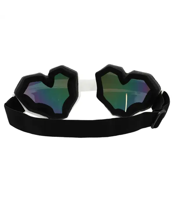 Party Skibril Hartjes Wit Festilove