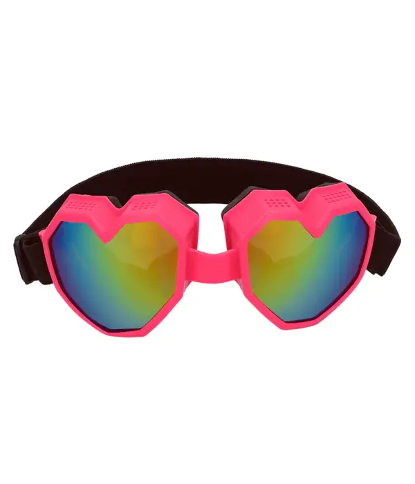 Party Skibril Hartjes Roze Festilove