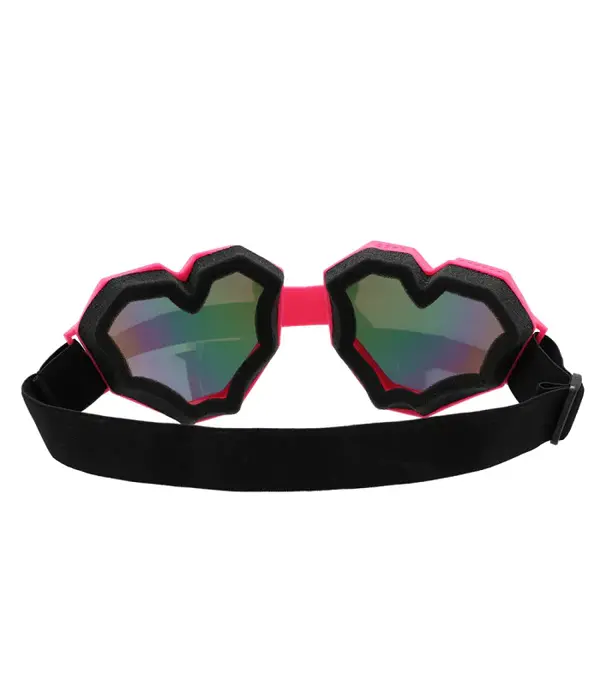 Party Skibril Hartjes Roze Festilove