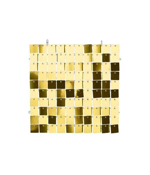 Gouden Paillettenpaneel Backdrop Vierkant (30x30cm)