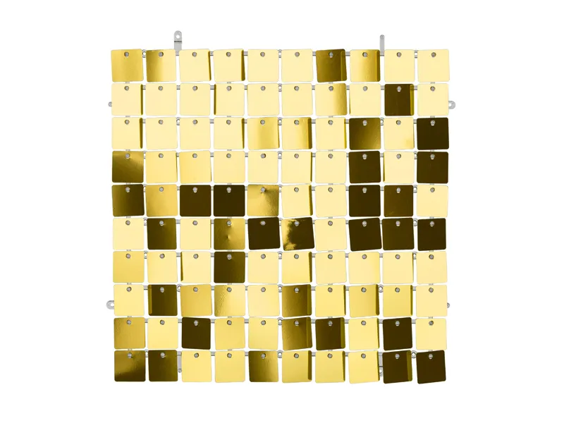 Gouden Paillettenpaneel Backdrop Vierkant (30x30cm) afbeelding