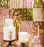 Gouden Paillettenpaneel Backdrop Vierkant (30x30cm)