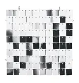 Zilveren Paillettenpaneel Backdrop Vierkant (30x30cm)