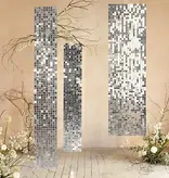 Zilveren Paillettenpaneel Backdrop Vierkant (30x30cm)