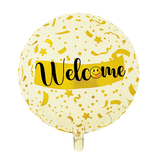 Welcome Folieballon Geel Rond (46cm)
