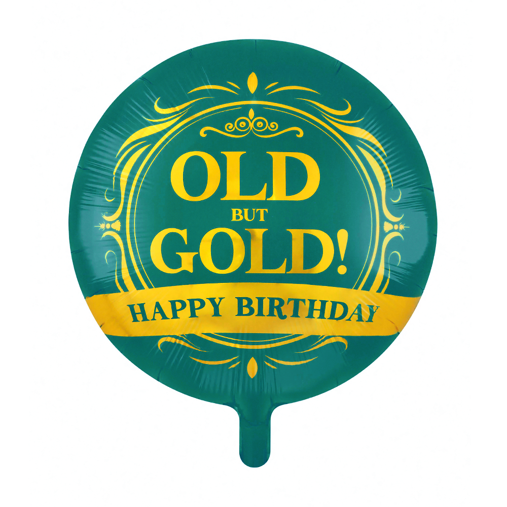 Happy Birthday Old But Gold Folieballon (46cm) afbeelding