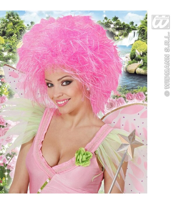 Pruik Fee Neon Roze