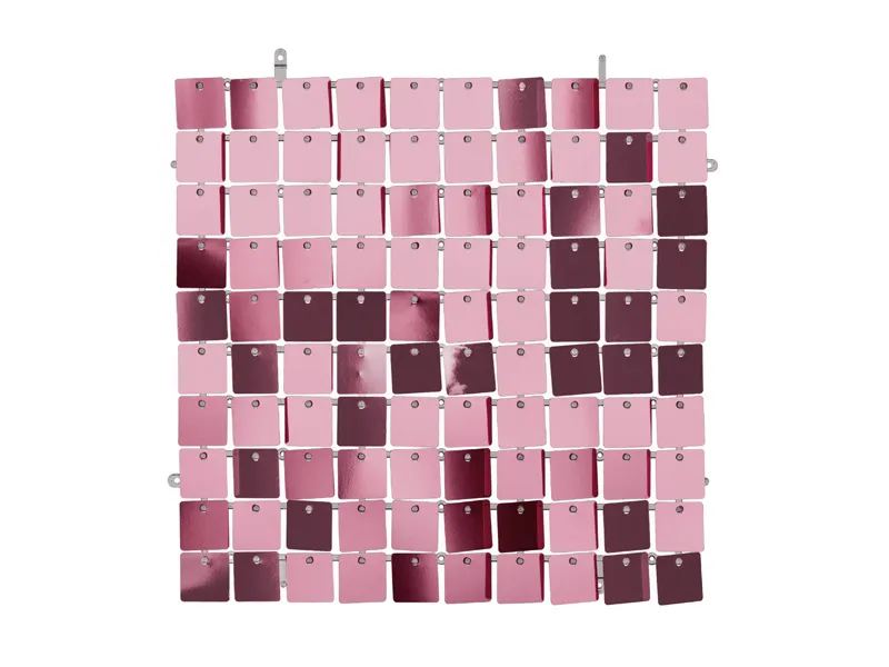 Licht Roze Paillettenpaneel Backdrop Vierkant (30x30 cm) afbeelding
