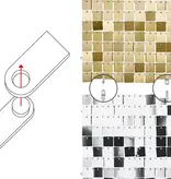 Licht Roze Paillettenpaneel Backdrop Vierkant (30x30 cm)