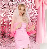 Licht Roze Paillettenpaneel Backdrop Vierkant (30x30 cm)