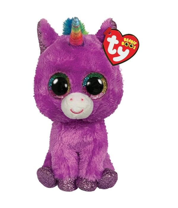 Ty Knuffel Rosette Unicorn Paars 15cm