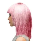 Pruik Lange Bobline Crazy Roze