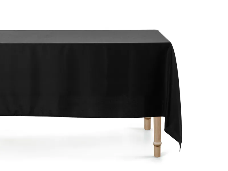 Tafelkleed Stof Mat Zwart (180x300cm) afbeelding