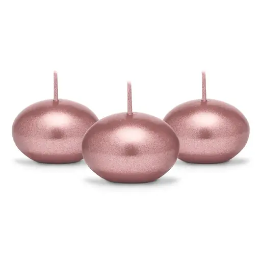 Drijvende Kaars Metallic Rose Goud (50st)