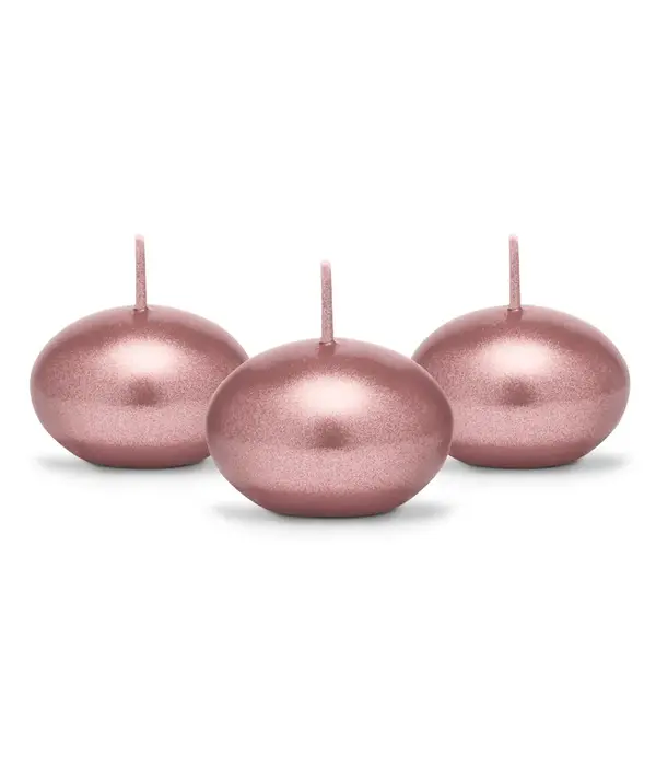 Drijvende Kaars Metallic Rose Goud (50st)