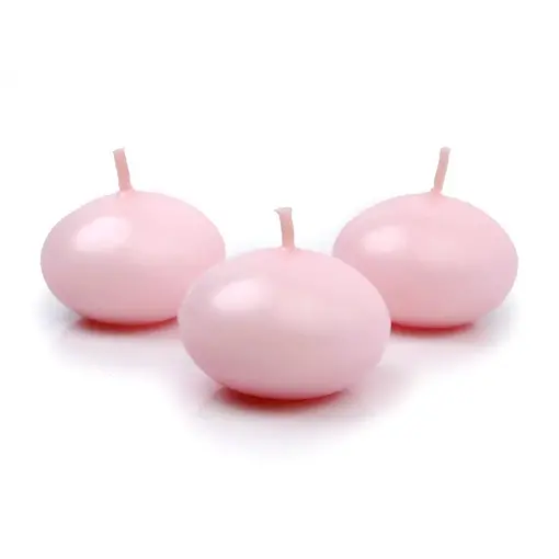 Drijvende Kaars Mat Roze (50st)