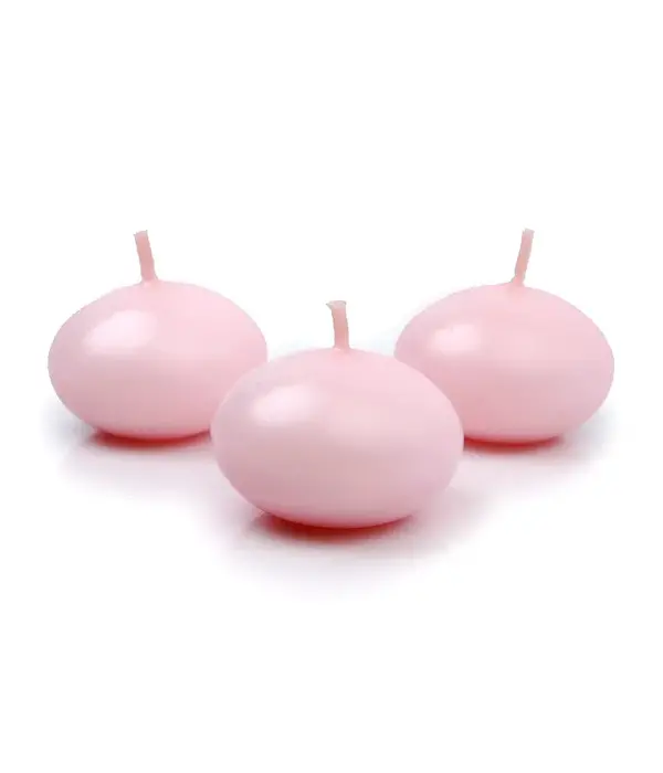 Drijvende Kaars Mat Roze (50st)
