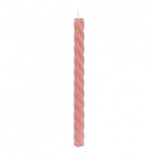 Set Roze Spiraalvormige Kaars 26cm (2st)