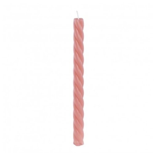 Set Roze Spiraalvormige Kaars 26cm (2st)