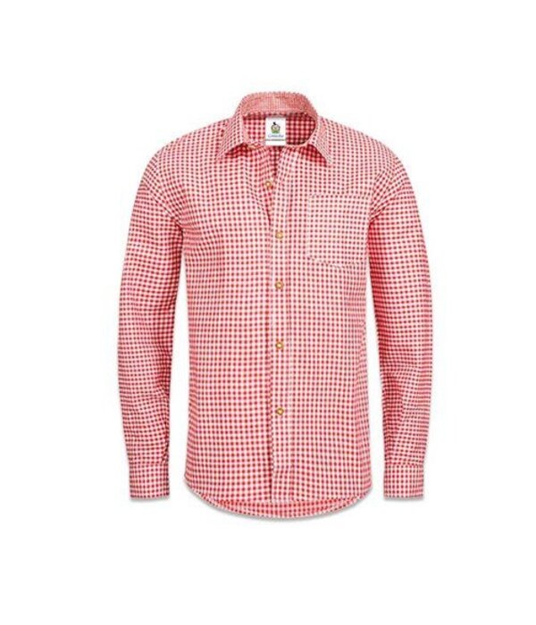 Tiroler Overhemd Rood/Wit Gigalitz