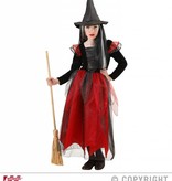 Heksenpak kind zwart/rood