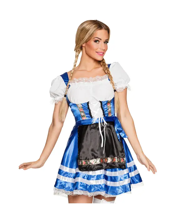 Tiroler jurkje Helena blauw