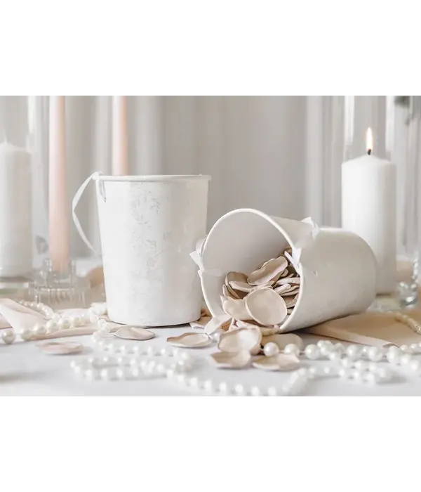 Emmertje Wit met Bloemenpatroon (13cm)