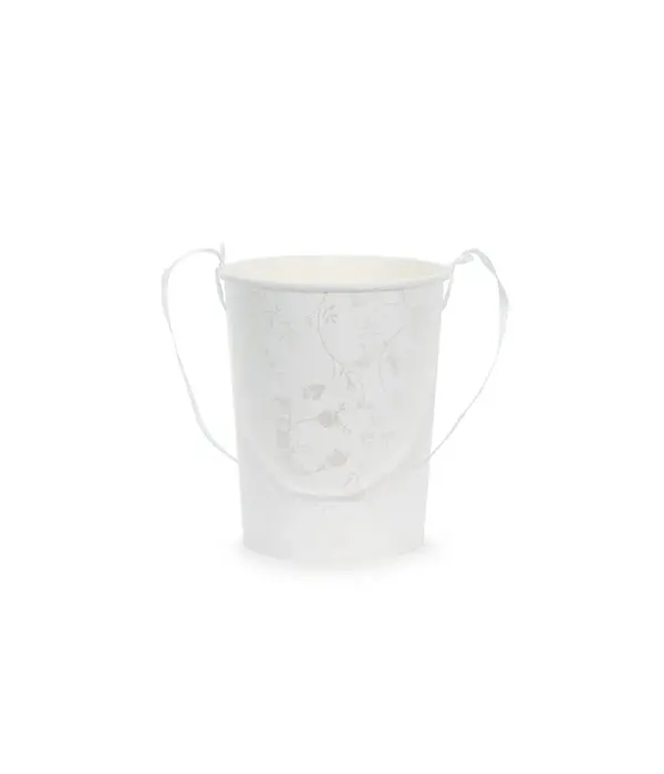 Emmertje Wit met Bloemenpatroon (13cm)