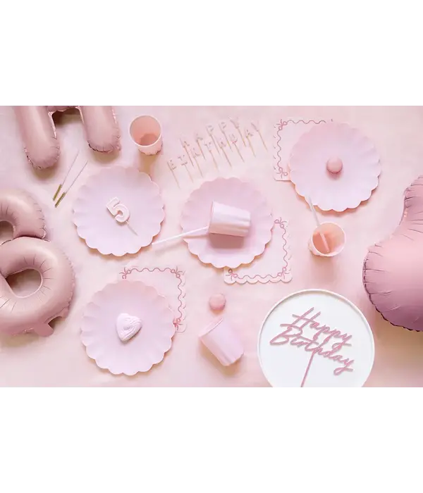 Roze Herbruikbare Bekers 220ml (4st)