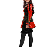 Pieten pak vrouw rood/zwart luxe