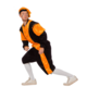 Pieten kostuum Diego zwart/oranje