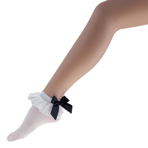 Tiroler Enkelsokjes Met Zwarte Strik
