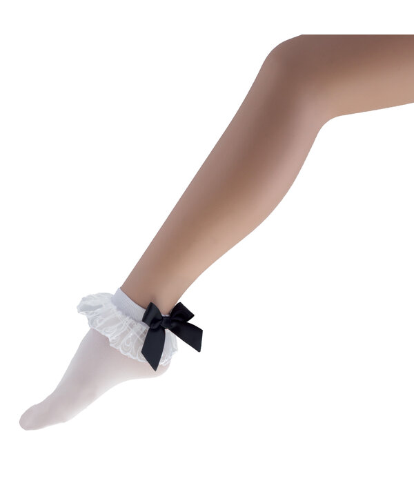 Tiroler Enkelsokjes Met Zwarte Strik