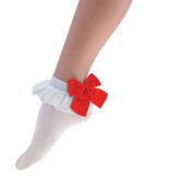 Tiroler Enkelsokjes Met Rode Strik