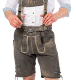 Lederhose Stone Grey Heren Echt Leer