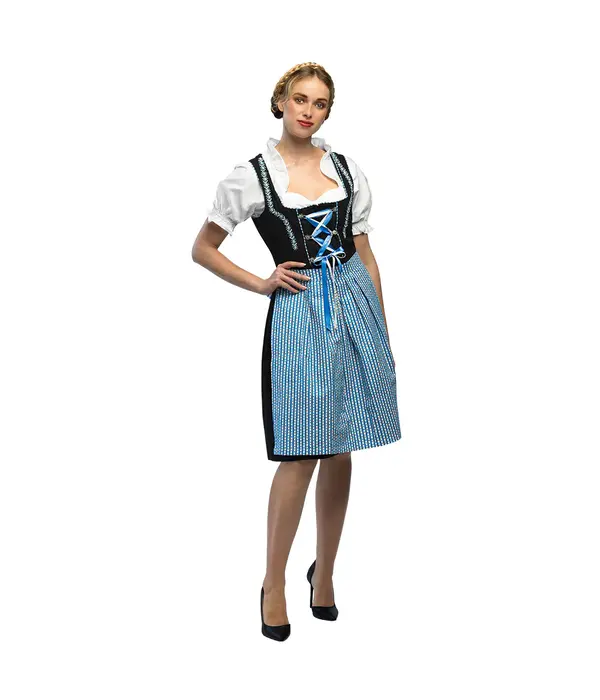 Oktoberfeest Kostuum Frau Fischer blauw