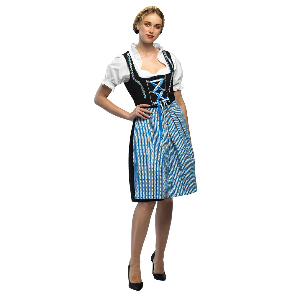 Oktoberfeest Kostuum Frau Fischer blauw afbeelding