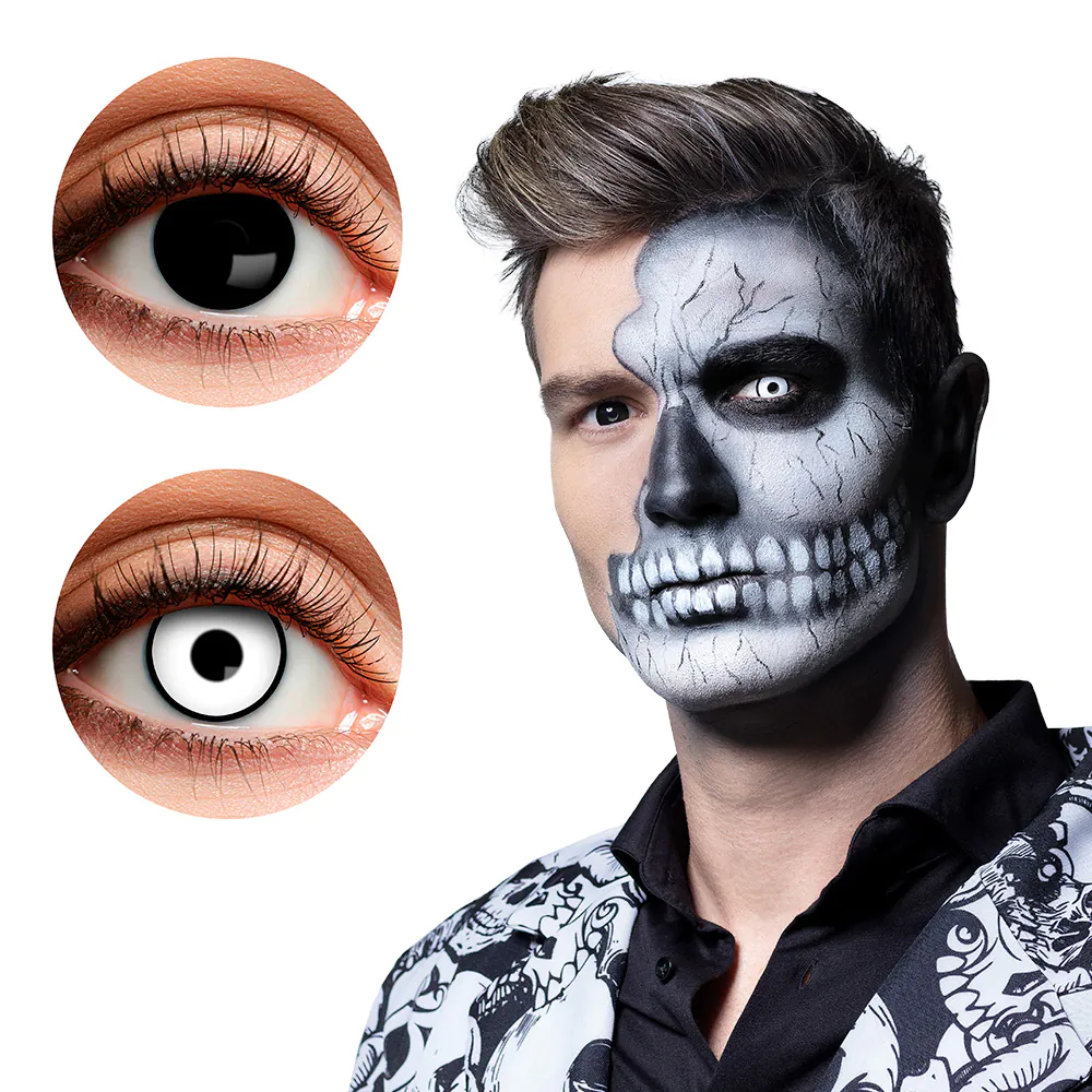 Paar 3-maands duolenzen Skullface afbeelding