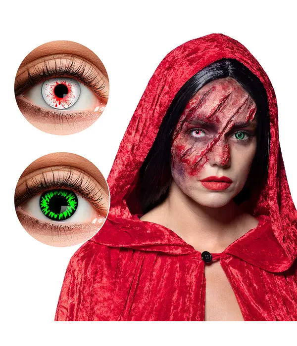 Paar 3-maands duolenzen Bloody wolf