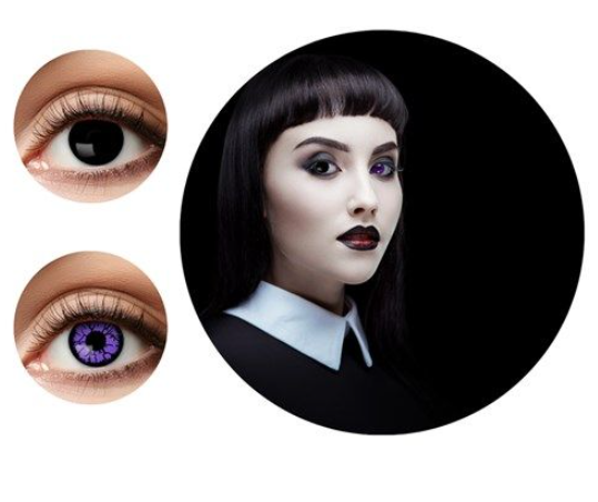 Duo black witch/purple Monster Maandlenzen afbeelding