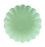 Saliegroene Kunststof Borden Kartelrand 22cm (4st)