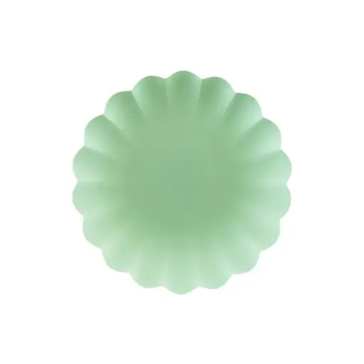 Saliegroene Kunststof Borden Kartelrand 22cm (4st)