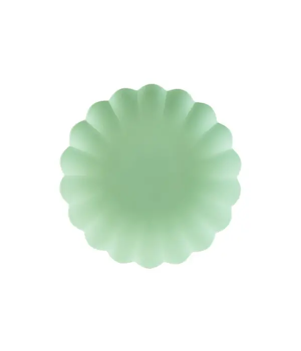 Saliegroene Kunststof Borden Kartelrand 22cm (4st)