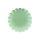 Saliegroene Kunststof Borden Kartelrand 22cm (4st)