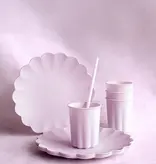 Violet Kunststof Borden Kartelrand 22cm (4st)