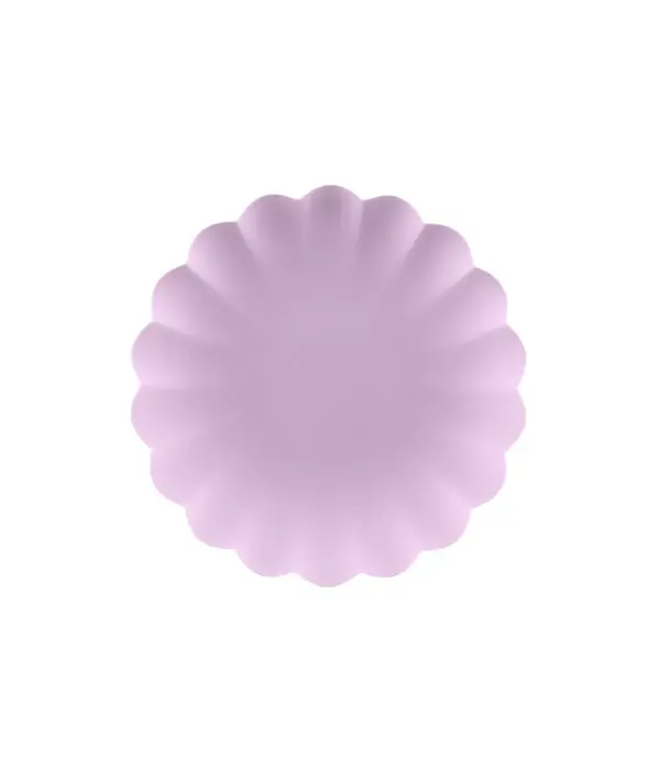 Violet Kunststof Borden Kartelrand 22cm (4st)