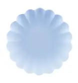 Lichtblauwe Kunststof Borden Kartelrand 22cm (4st)
