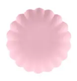 Roze Kunststof Borden Kartelrand 22cm (4st)